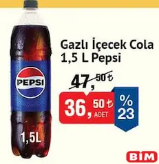 PEPSİ GAZLI İÇECEK KOLA 1,5 L